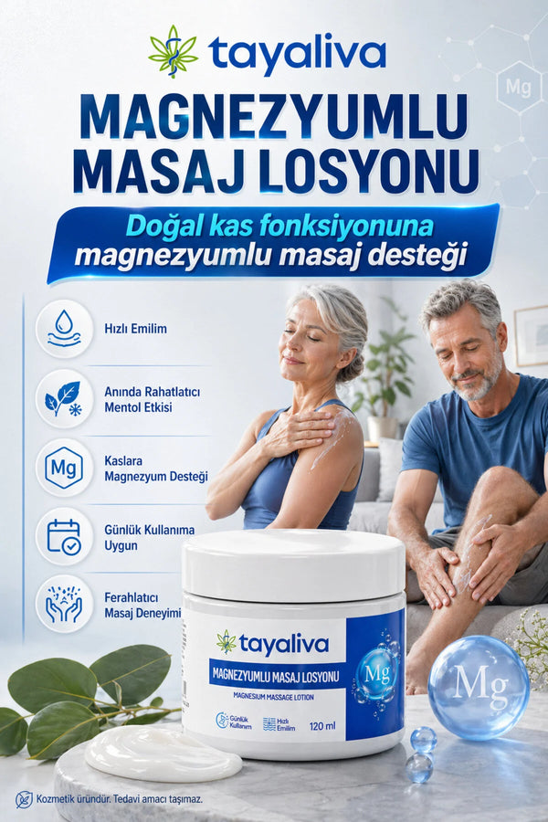 Tayaliva Magnezyumlu Masaj Kremi %100 Doğal