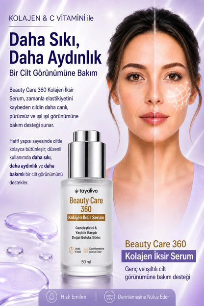Tayaliva Beauty Care 360 - Kolajen İksir Yüz Serumu Gençleştirici Yaşlılık Karşıtı Lifting Etkili
