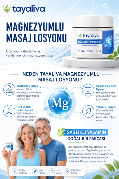 Tayaliva Magnezyumlu Masaj Kremi %100 Doğal
