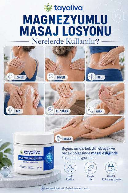 Tayaliva Magnezyumlu Masaj Kremi %100 Doğal